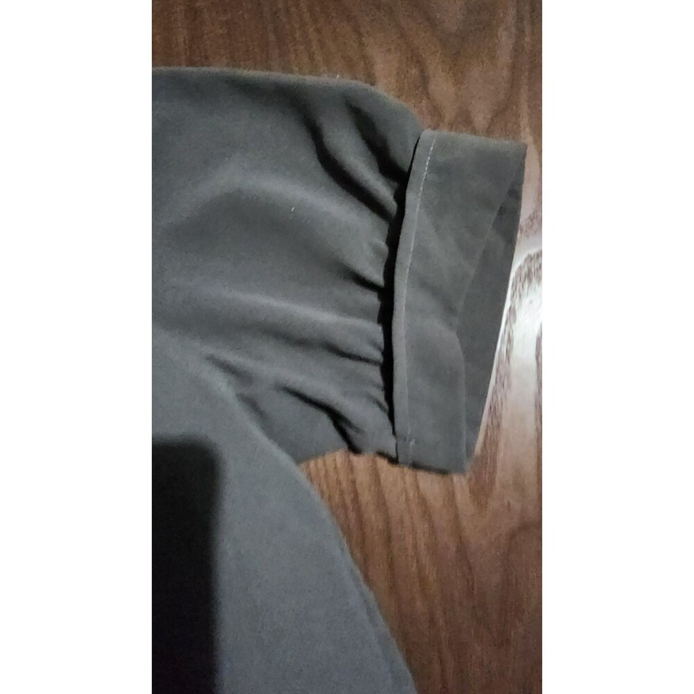 Max Studio Gray Button Up Collared Blouse Size La… - image 5